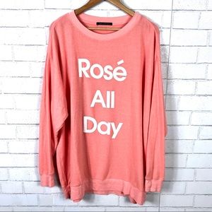 NEW Wildfox Rose All Day Baggy Beach Jumper